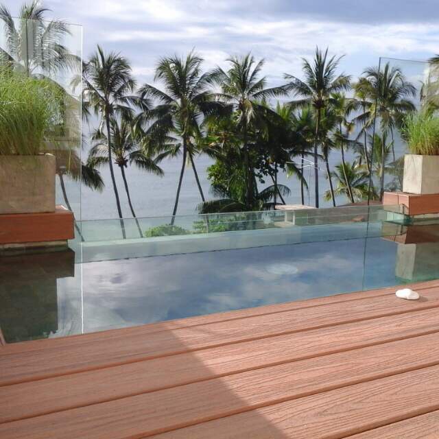 Infinity Pools builders, built this natural stone spa in Playa Escondida