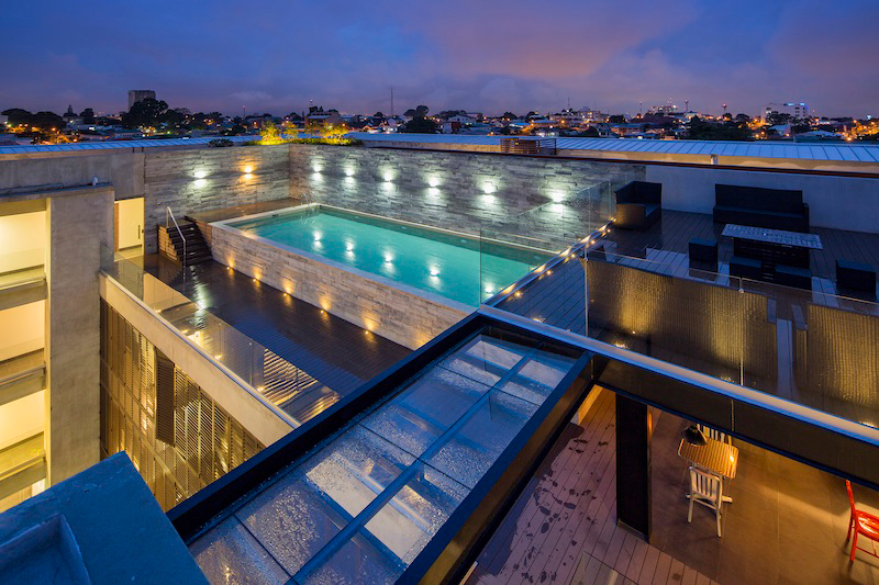 high rise pool, built by infinity pool builders